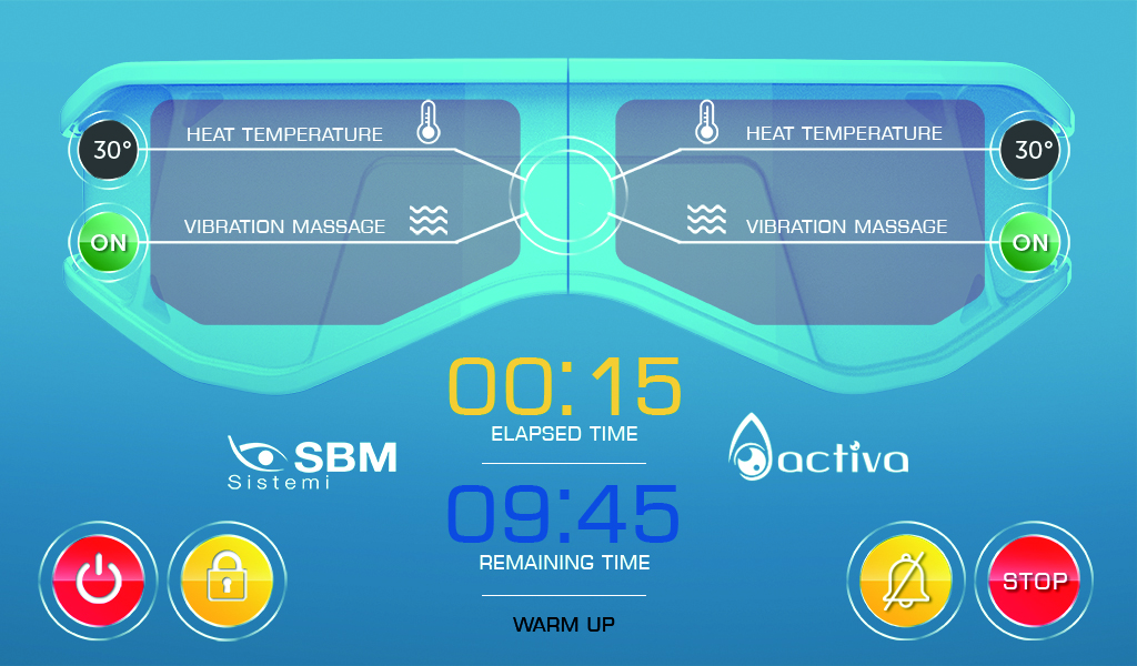 Activa - Máscara e Tela sensível ao toque para controle