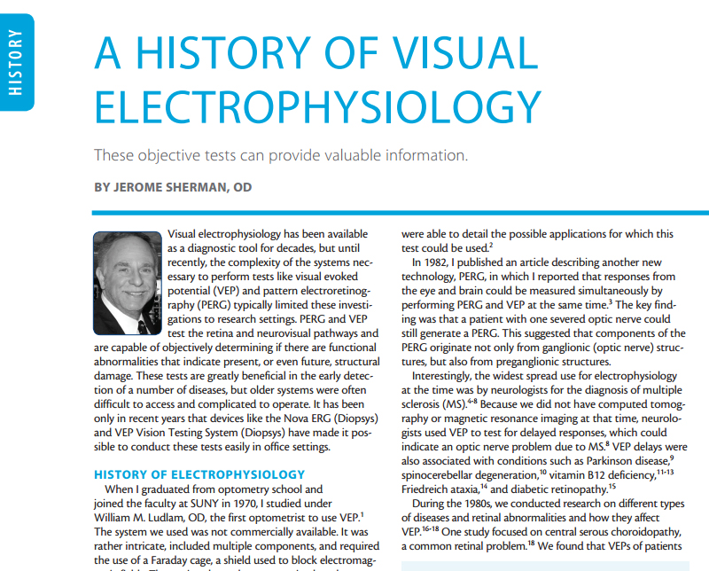 History of Visual Electrophysiology