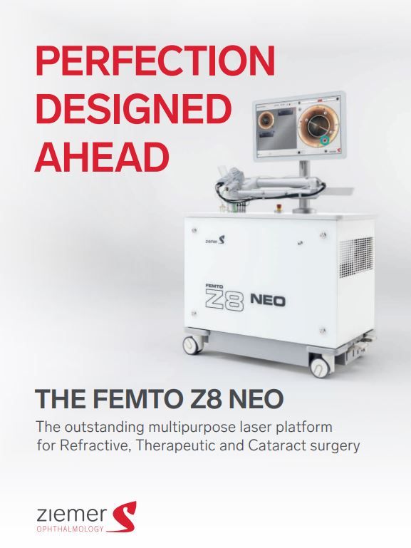 FEMTO Z8 NEO. A extraordinária plataforma de laser multiuso é a melhor opção para cirurgias refrativas, terapêuticas e de catarata.